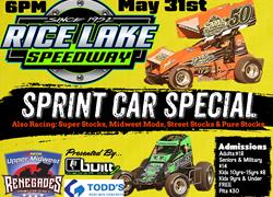 Sprint Cars at Rice Lake Speedway