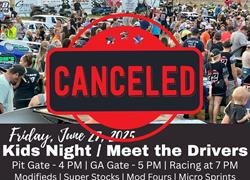 June 27 CANCELED due to Rain - Meet the Drivers RESCHEDULED for Aug 1st