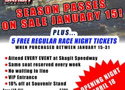 Season Passes - on sale JAN 15