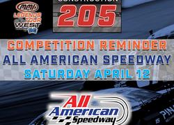 All American Speedway Competitor Parking Map for April 12