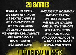 SAPS Entry List For Tri County Speedway