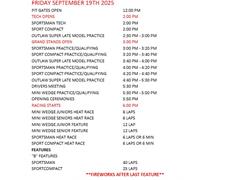 Owosso Nationals Friday Schedule