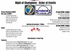 NIGHT OF CHAMPIONS WILL CROWN TRAC