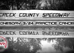 Creek County Speedway Practice Can