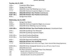 Masters of the Pros Race Day Schedule July 15-16