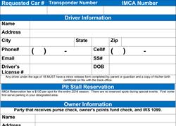 Reminder for Race Teams