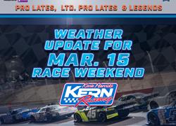 Weather & Practice Update for Mar. 15 Race Weekend