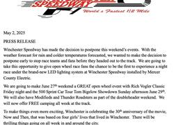 Rich Vogler Classic Postponed for