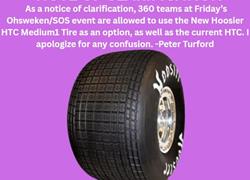 Notice of Clarification - SOS Tire Rules