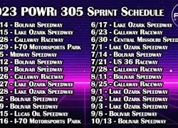 POWRi 305 Sprint 2023 Season Sched