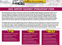 Airport Raceway Seeking 2022 Spons