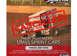Friday, May 16, 2025 Races Canceled due to Rain
