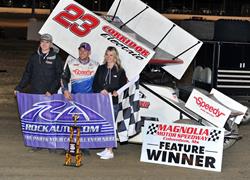 Bergman Blasts to First Victory of