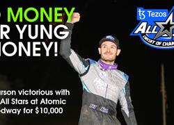 Kyle Larson victorious with Tezos