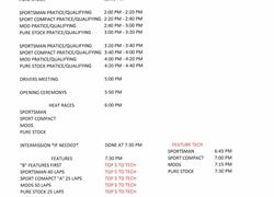 Race Day Itinerary for April 26th