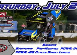 July 26: POWRi 410 Outlaw Sprints Debut at Macon Speedway
