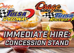 Immediate Hires: Concession Stand