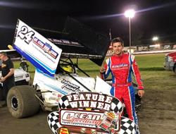 Chase Johnson Records First Winged Sprint Car Win