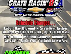 Schedule Changes Announced for Crate Racin’ USA To