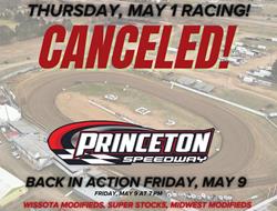 Thursday, May 1  - CANCELED due to rain in forecas