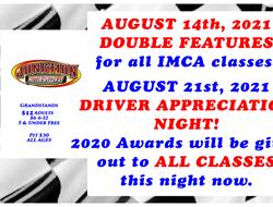 Double Features will be run August 14th!