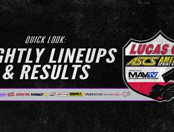 Lineups/Results - Lucas Oil Speedway | Hockett/McM