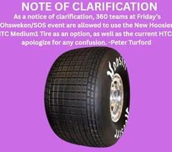 Notice of Clarification - SOS Tire Rules