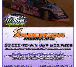 Bill Anderson Memorial TONIGHT at Spoon River Speedway