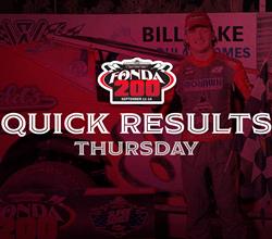 FONDA SPEEDWAY QUICK RESULTS 9/12/2024 DAY ONE OF THE 2024 FONDA