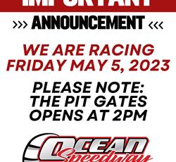 WE ARE RACING FRIDAY MAY 5TH