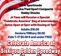 THIS FRIDAY NIGHT July 1st is Celebrate America at Siskiyou Golde