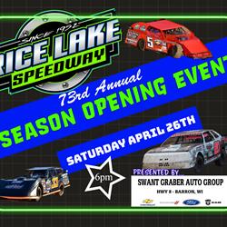 Rice Lake Speedway Will Try Again on April 26th