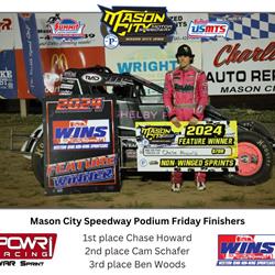 Friday & Saturday Podium Winners - Mason City Speeday