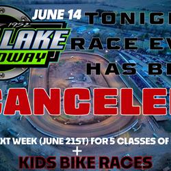 Tonight’s Race Event Canceled