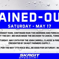 MAY 17 - RAINED OUT