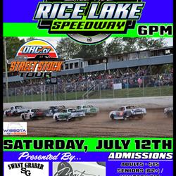 WISSOTA Street Stock Tour Visits Rice Lake Speedway