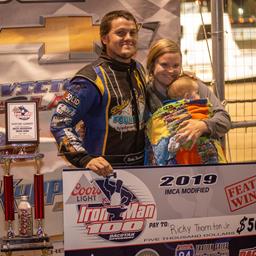 THORNTON JR SURVIVES 100 LAPS FOR IRON MAN WIN