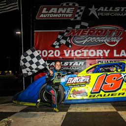 Bauer wins 2nd of the year for $2500 payday at Merritt Speedway