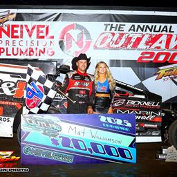 WILLIAMSON SHOWS THE WAY IN OUTLAW 200 AT FULTON SPEEDWAY