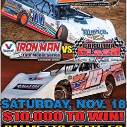 Valvoline Iron-Man Late Model Southern Series 2023 Finale Set with Palmetto State 50 at Lancaster Motor Speedway Saturday November 18