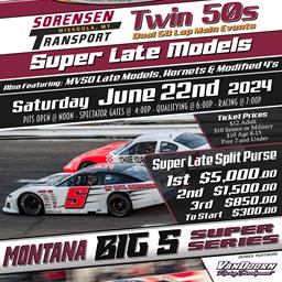 Mission Valley Super Oval is excited to announce the Sorensen Transport Twin 50s!