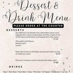 WALKING IN A WINTER WONDERLAND MENU FOR DECEMBER 1ST - 3RD!