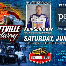 Ken Schrader Returns to Merrittville on Saturday June 11