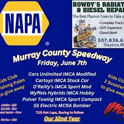 June 7th Racing at the Murray County Speedway