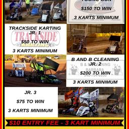 B and B Cleaning add more money to the Jr. 2 at Texoma Speedway on August 5