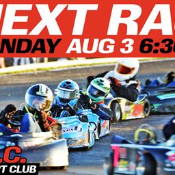 Next Race: Monday, August 3