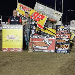 Hickle gets late race 410 AFCS win at Fremont