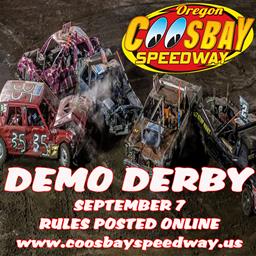 September 7 DEMO DERBY RULES POSTED HERE!