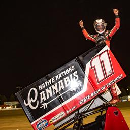MULLEN HOLDS OFF DOBMEIER FOR FEATURE WIN