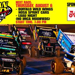 Thursday, August 6 - Buffalo Wild Wings NOSA Sprint Cars | Luau Night